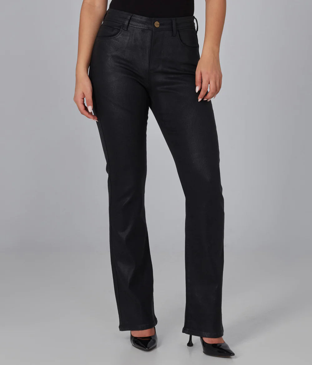 denim bootleg jeans black