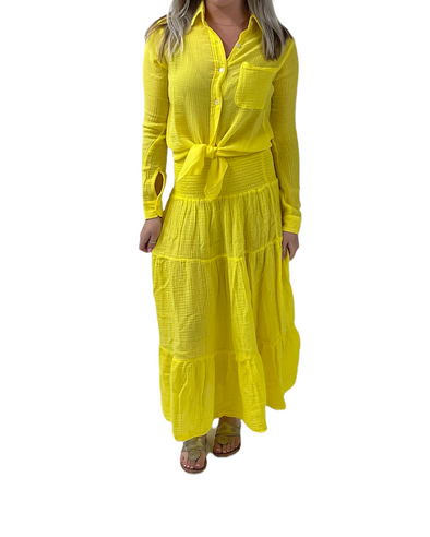 Felicite Smocked Skirt- Sunshine Yellow