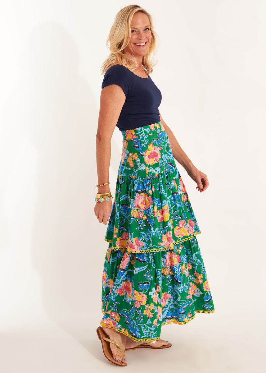 スカート [CITYBREEZE] GLAM SPANGLE SKIRT Updated Chic High Rise Slit Linen Maxi Skirt | Windsor