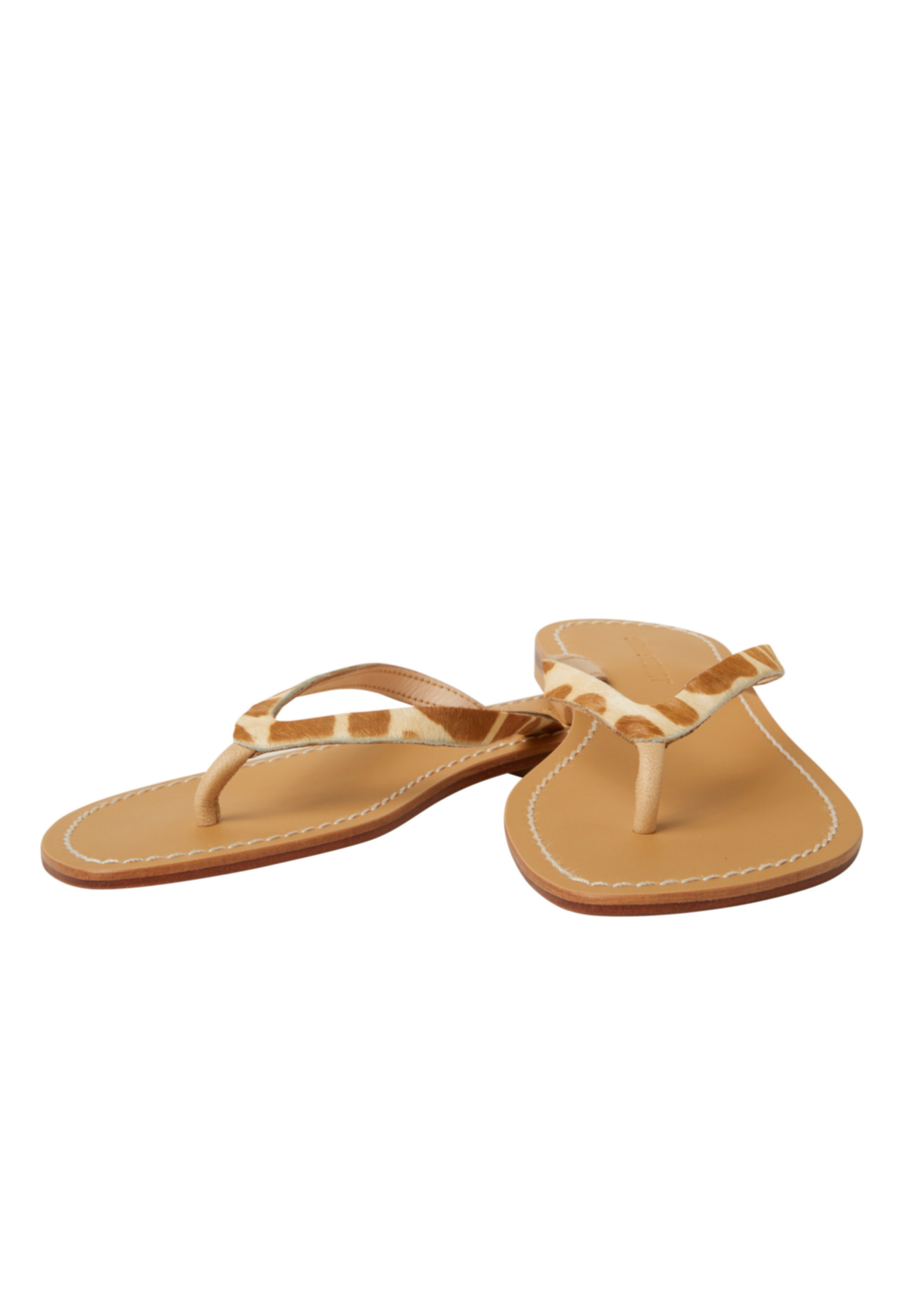 Sarah Stewart Calf Hair Thong Sandals - Giraffe display picture 1