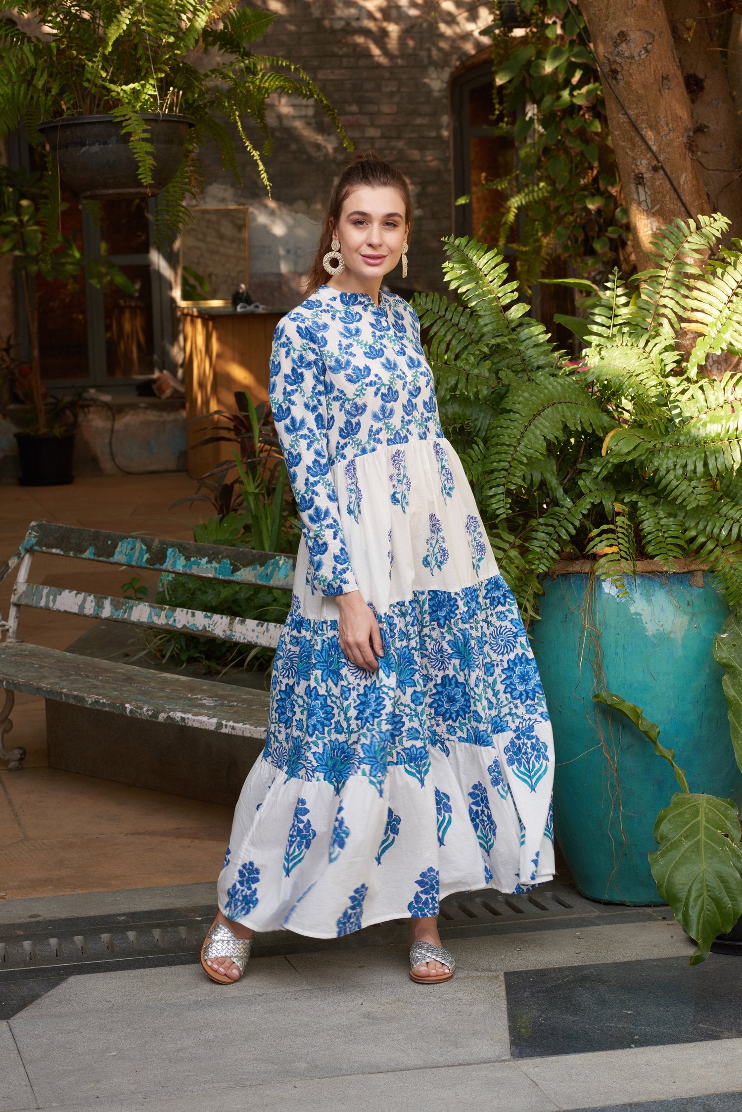 Sohana Santorini Maxi Dress - Blue/White Sohana Santorini Maxi Dress - Blue/White