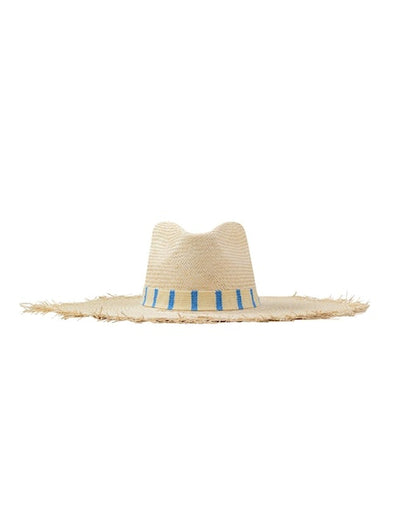 Sunshine Tienda - Susana Wide Brimmed Palm Fringe Hat