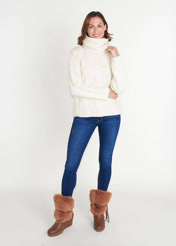 Tilly Cable Knit Sweater - Off White