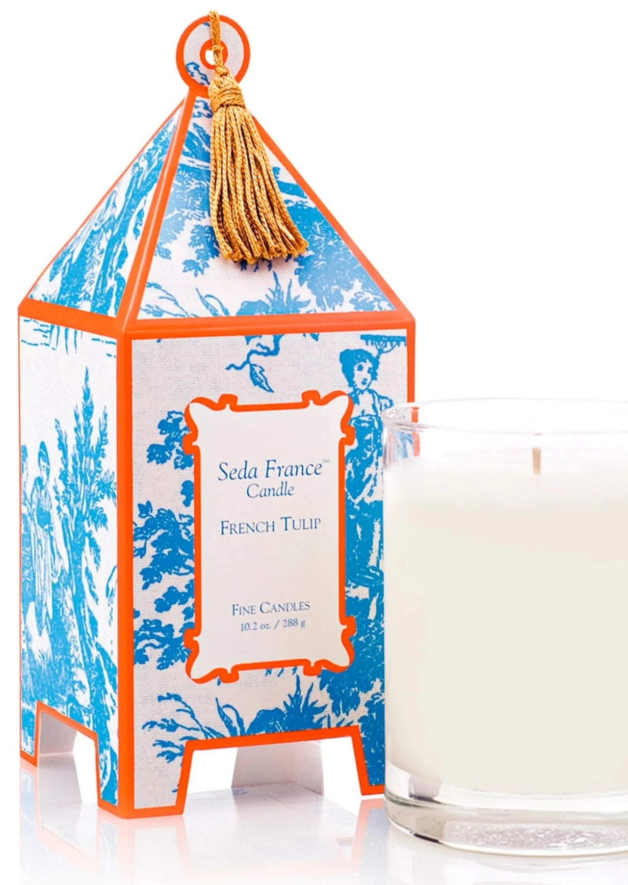 Seda France Toile Pagoda Candle - French Tulip
