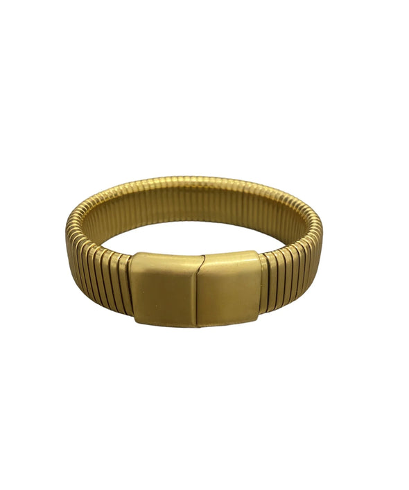 KJL 16mm Flat Stretch Magnetic Clasp Bracelet - Gold