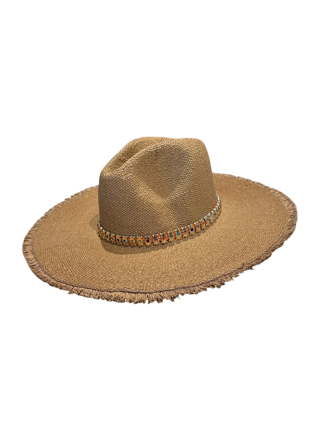 Glamourpuss Golden Fringe Evil Eye Hat