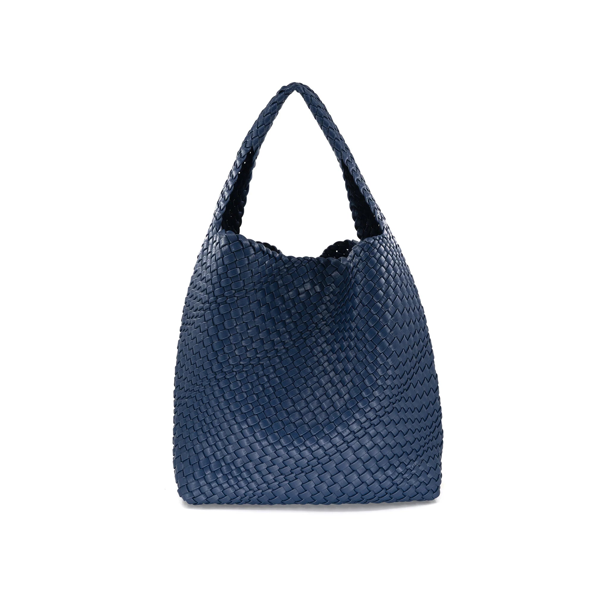 Woven top hobo bag