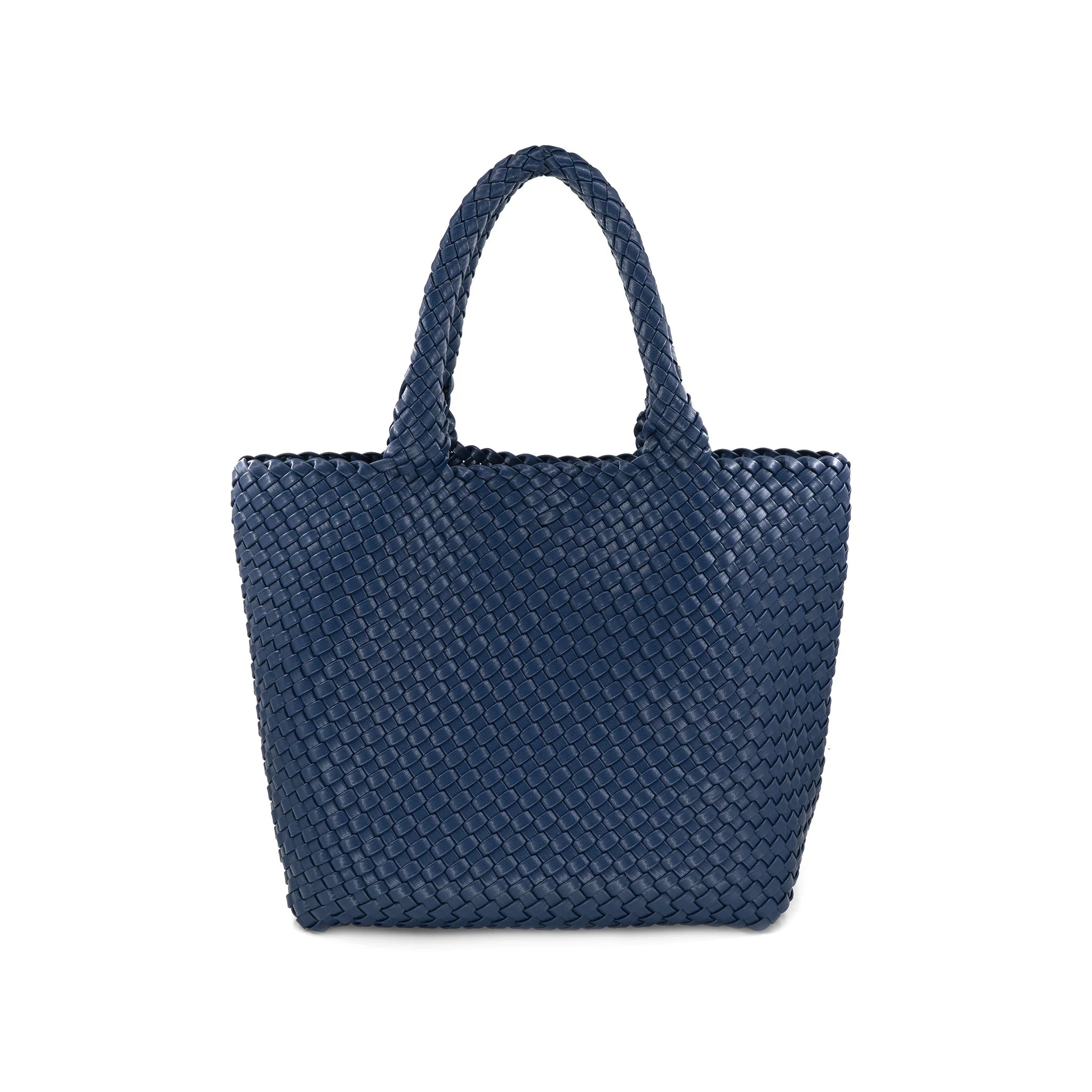Woven Tote 100% Recycled Plastic - Blue and White – CK Bradley
