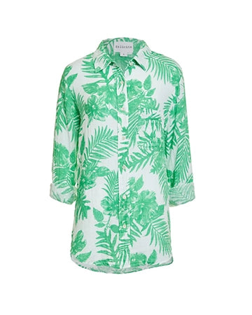 Felicite Boyfriend Top - Green Palm