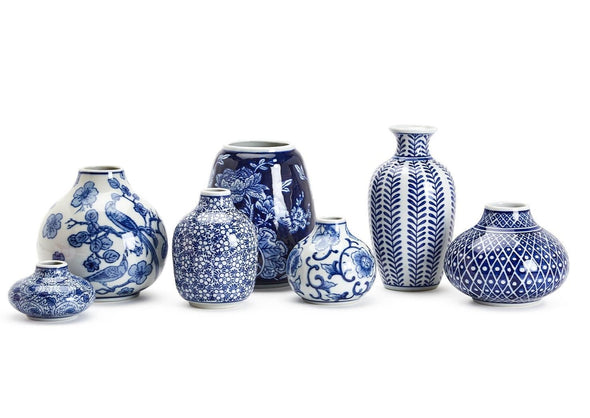 Two's Company Blue and White Vase