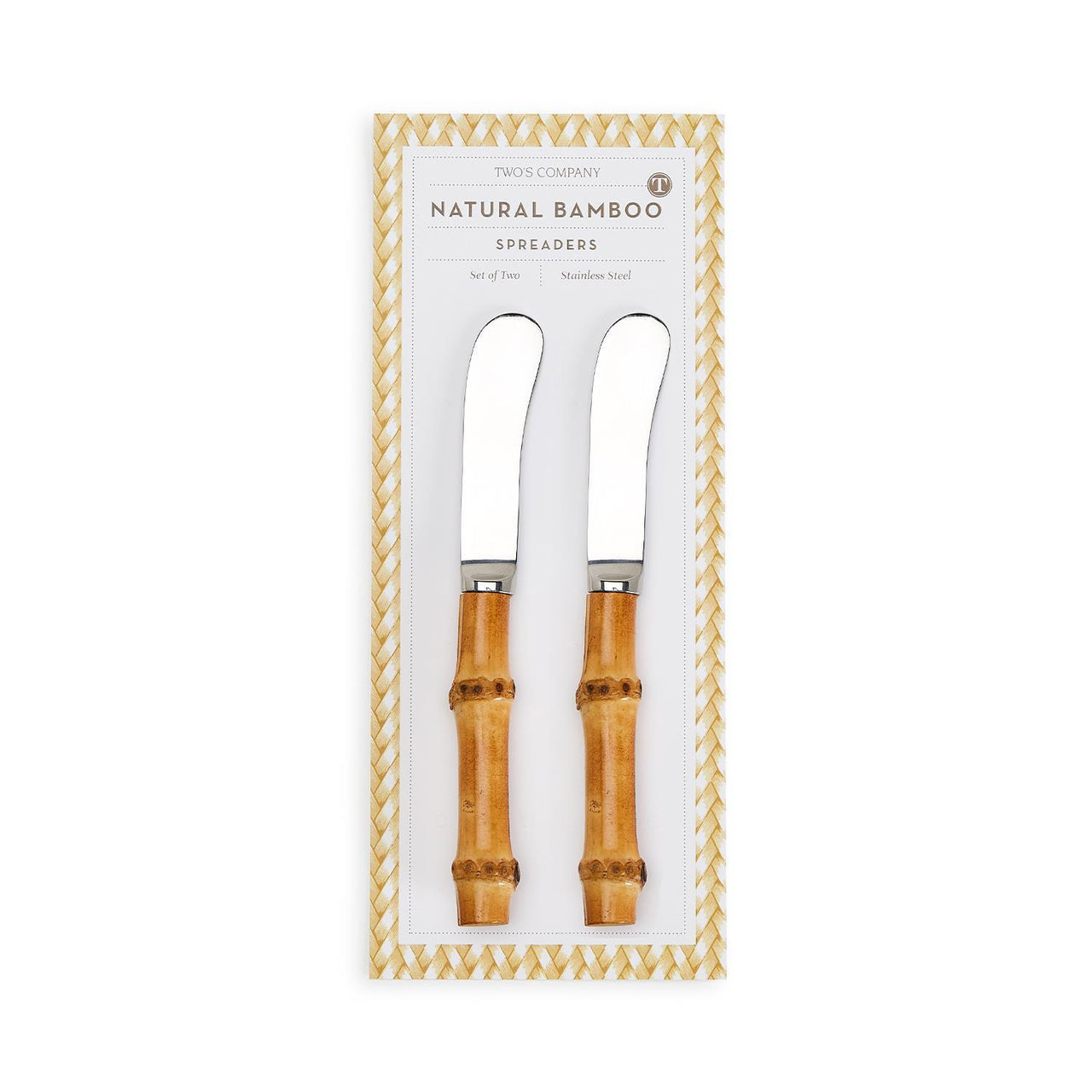 Two's Company Set of 2 Bamboo Knives