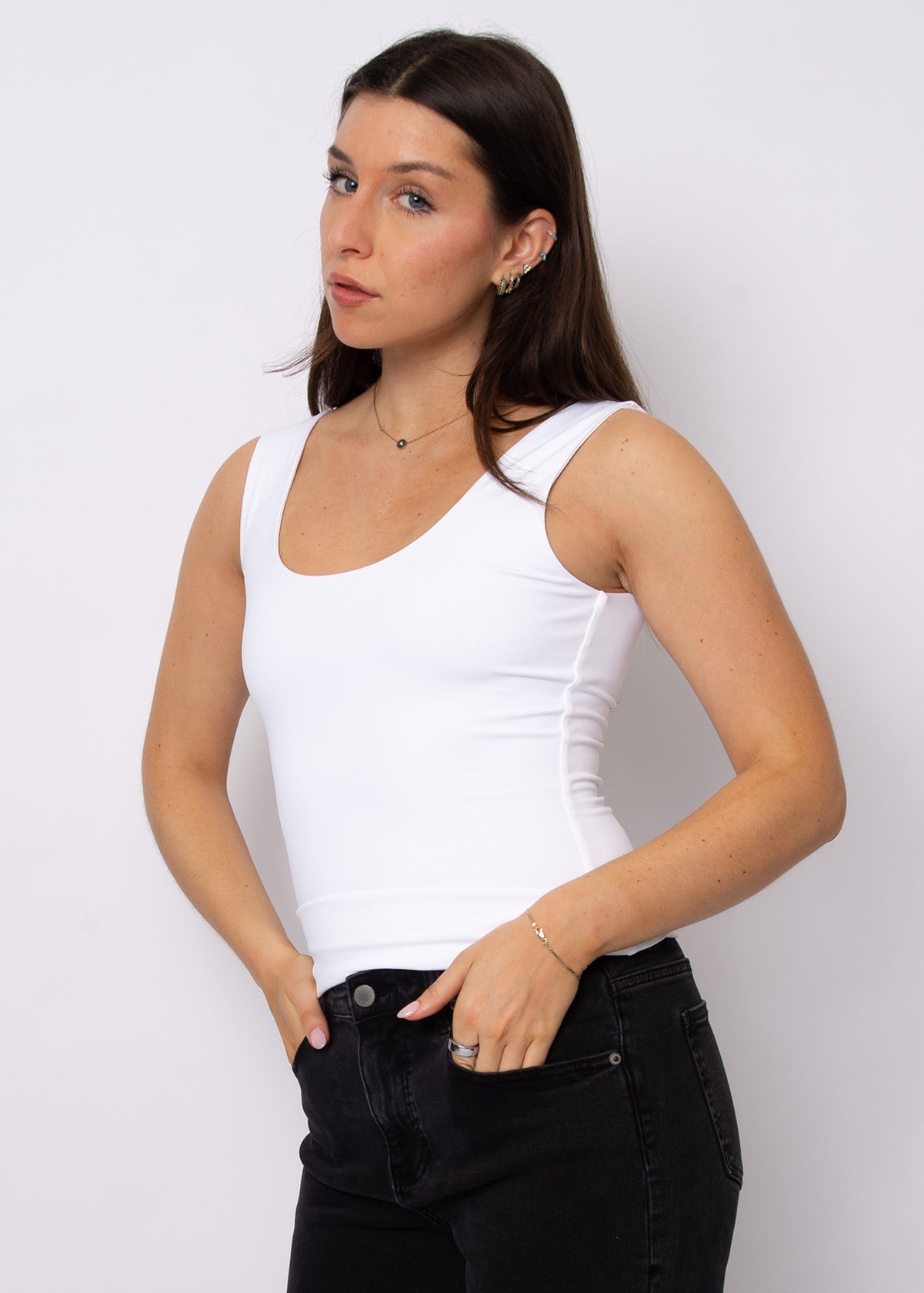 Second Skin Tanith Tank Top - White