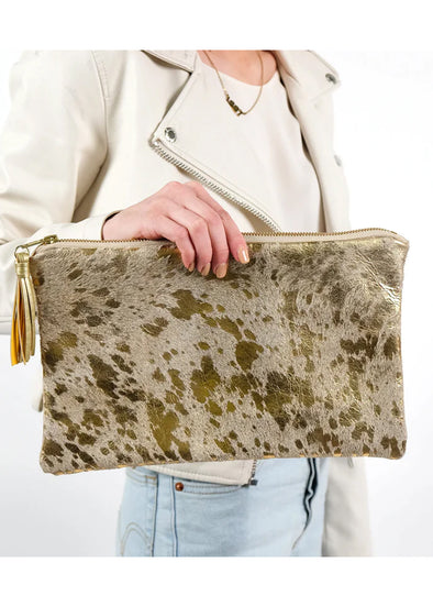 Parker & Hyde Gold Metallic Clutch