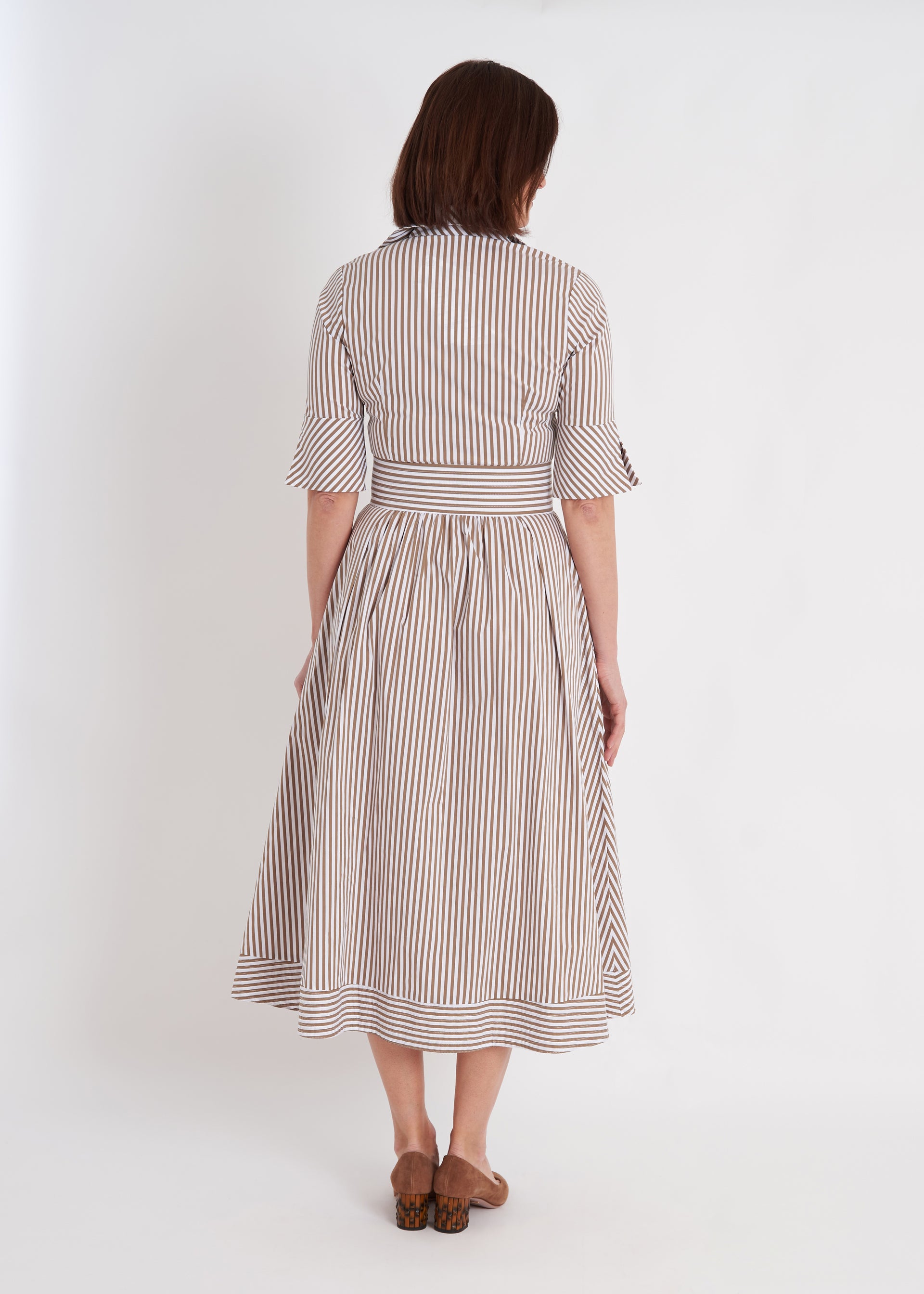 Monaco Dress - Taupe Stripe Monaco Dress - Taupe Stripe