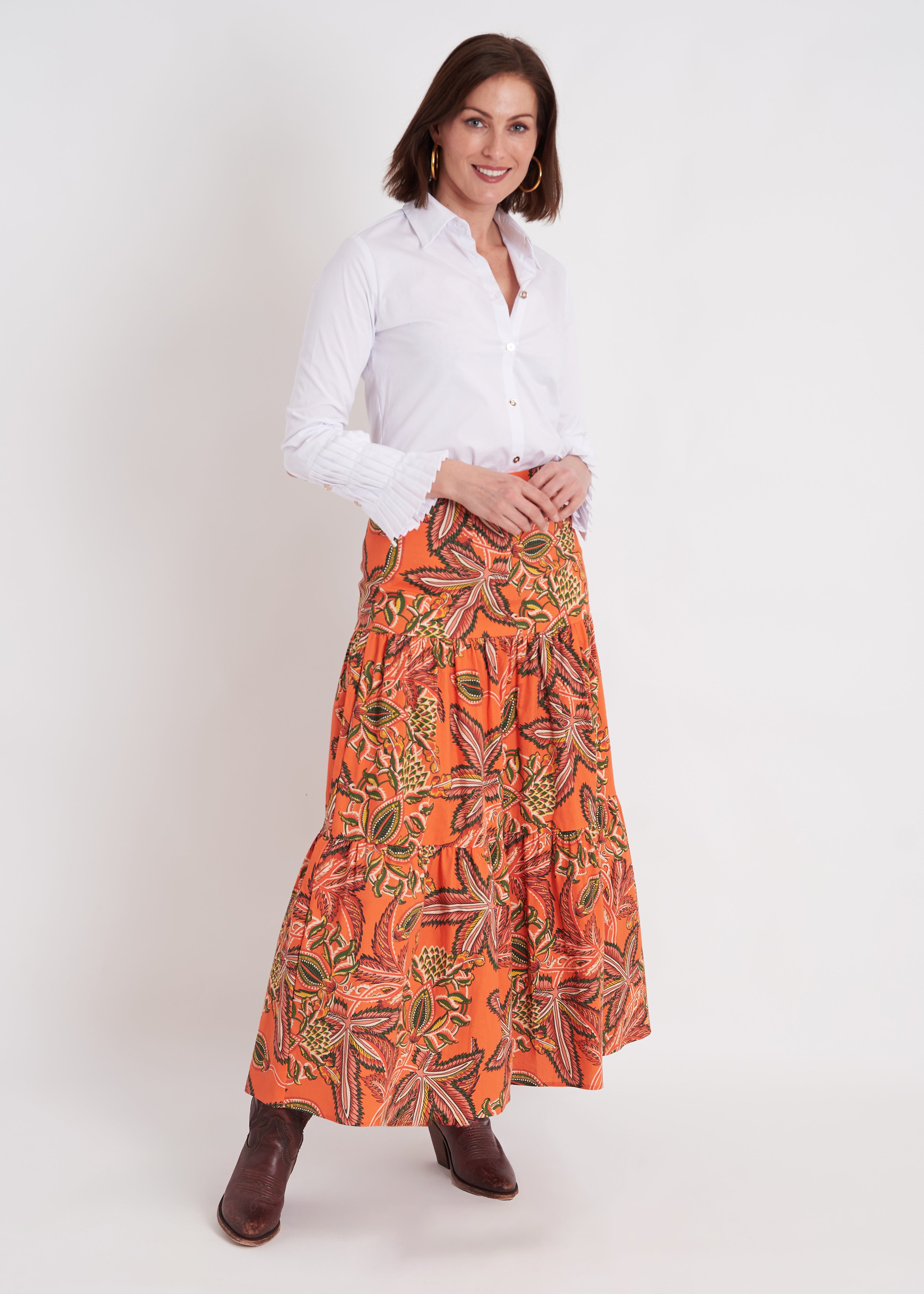 【The Craftman】blouse , skirt Anna_FA24_S2_SamanaSkirt_Kalet