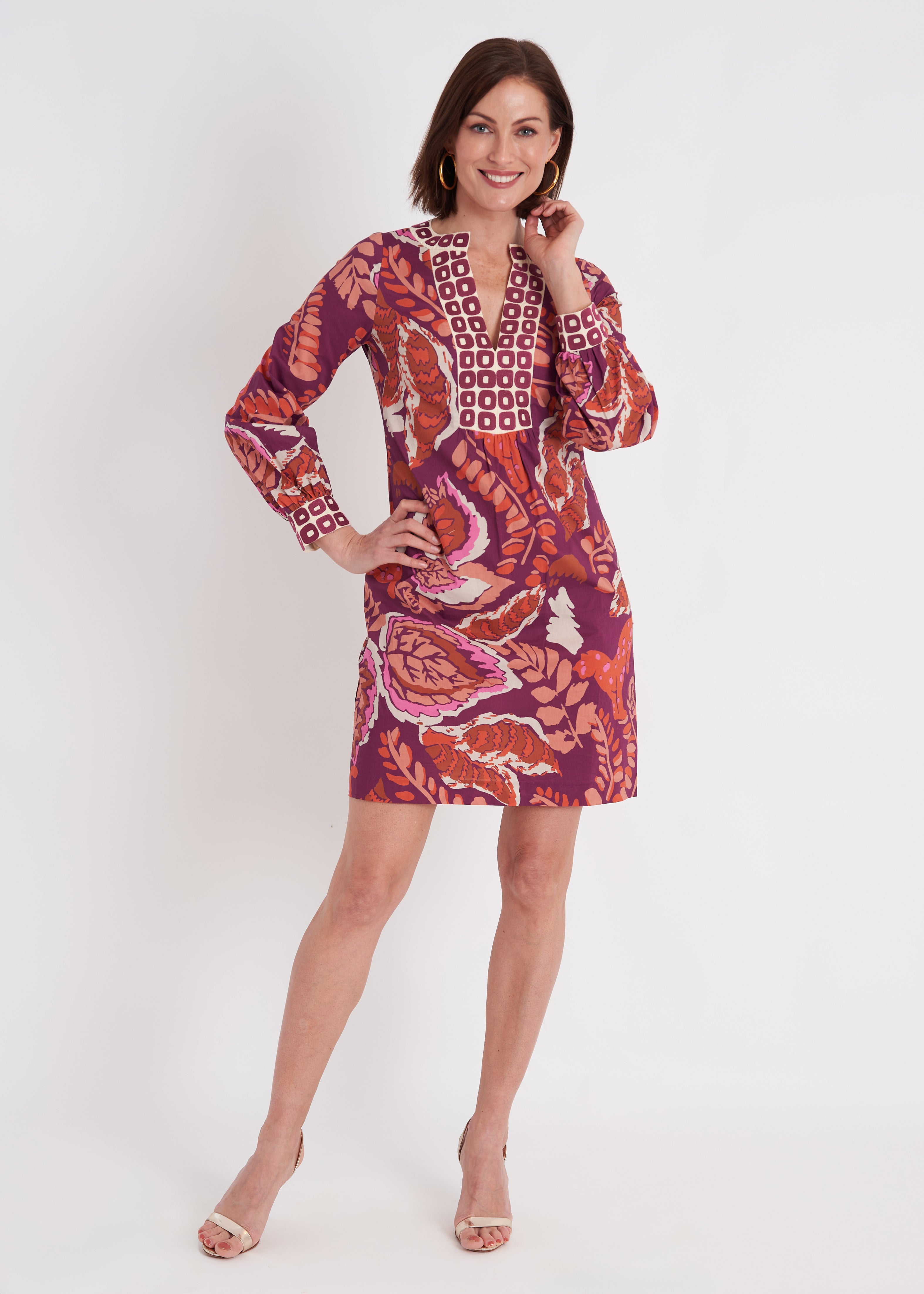 (取寄) トミーヒルフィガー レディース ガリン   women   Gallyne Caramel Tangerine Dress - Puma Plum – CK Bradley