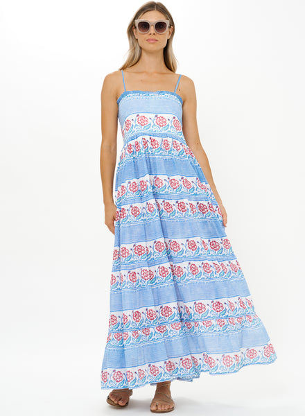 oliphant smocked maxi dress Oliphant Smocked Back Maxi