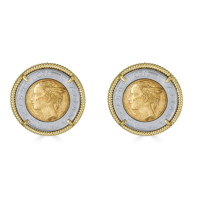 Cristina Sabatini Luna Coin Earring - Gold