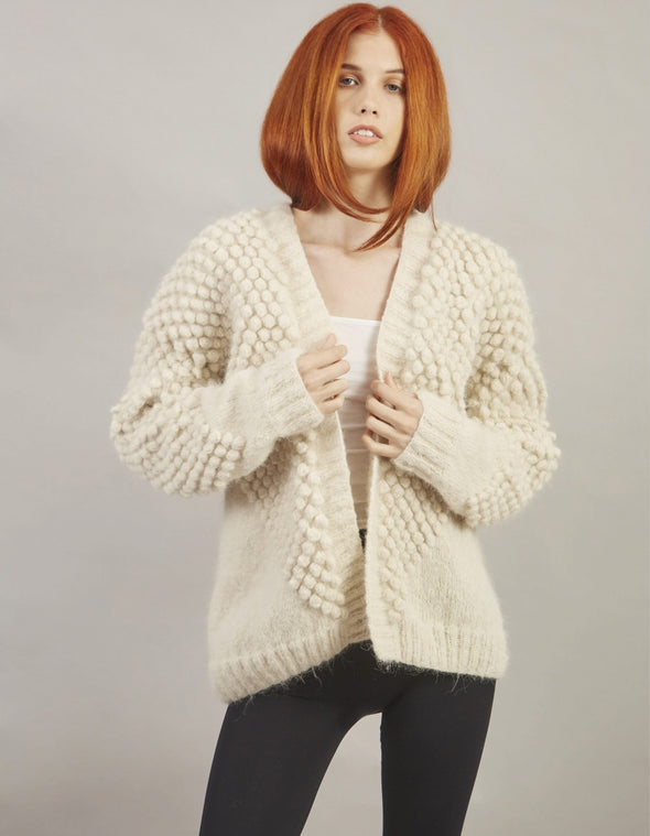 MIA Peru Diamond Alpaca Sweater - White