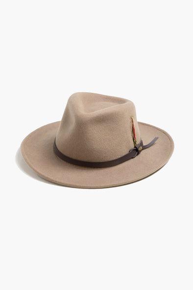 Wool Felt Outback Hat - Putty