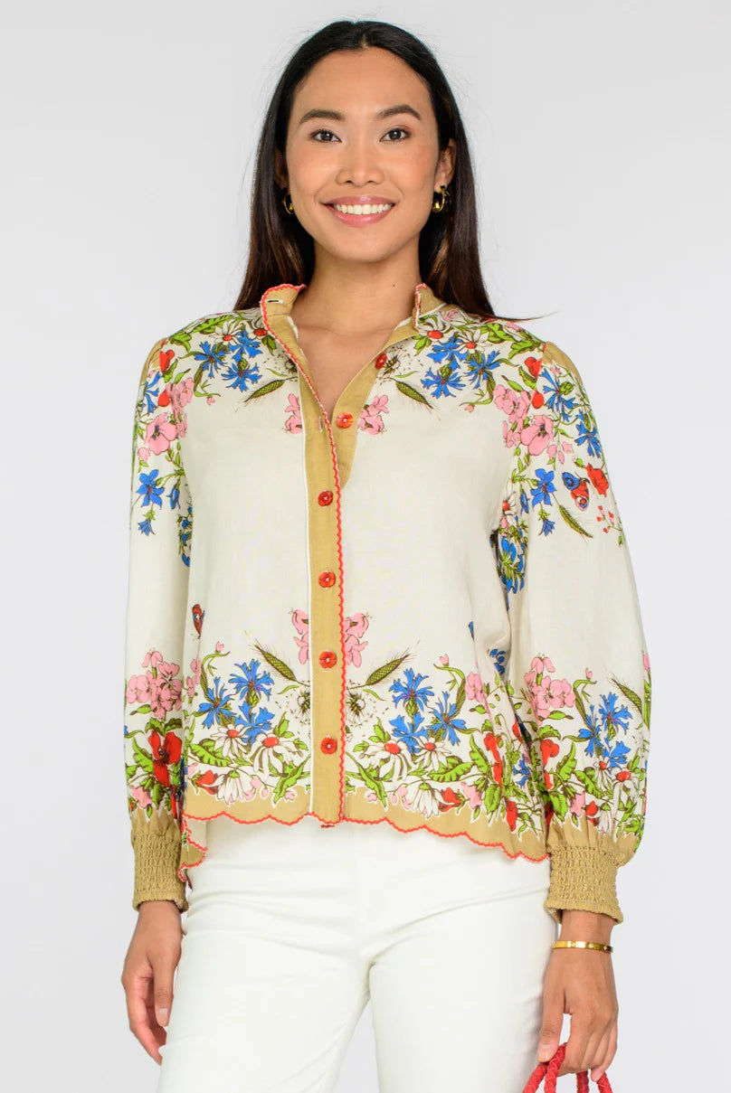 Elizabeth James Emily Top - Butterfly Garden