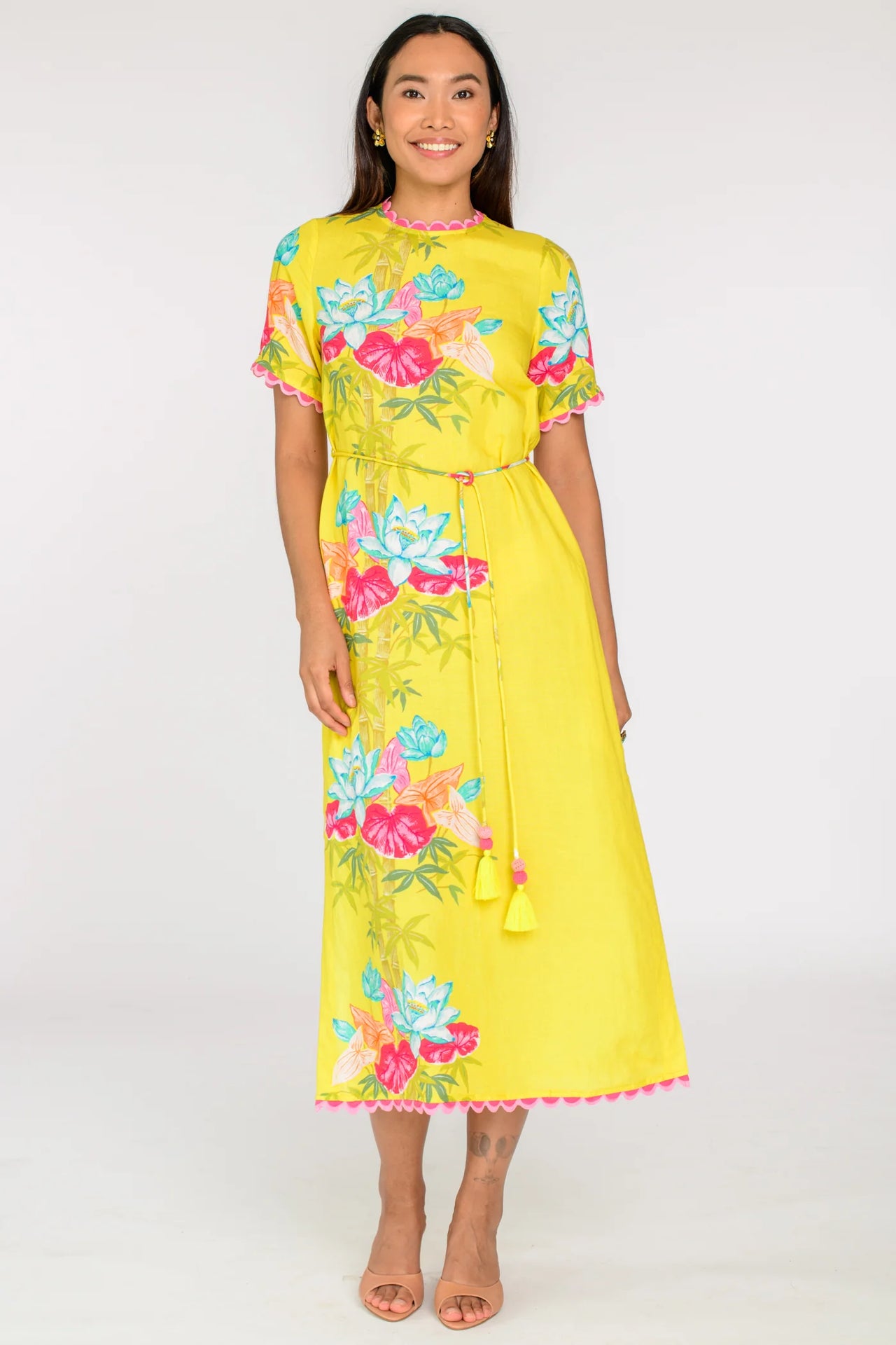 Elizabeth James Tess Midi Dress - Topical Bamboo