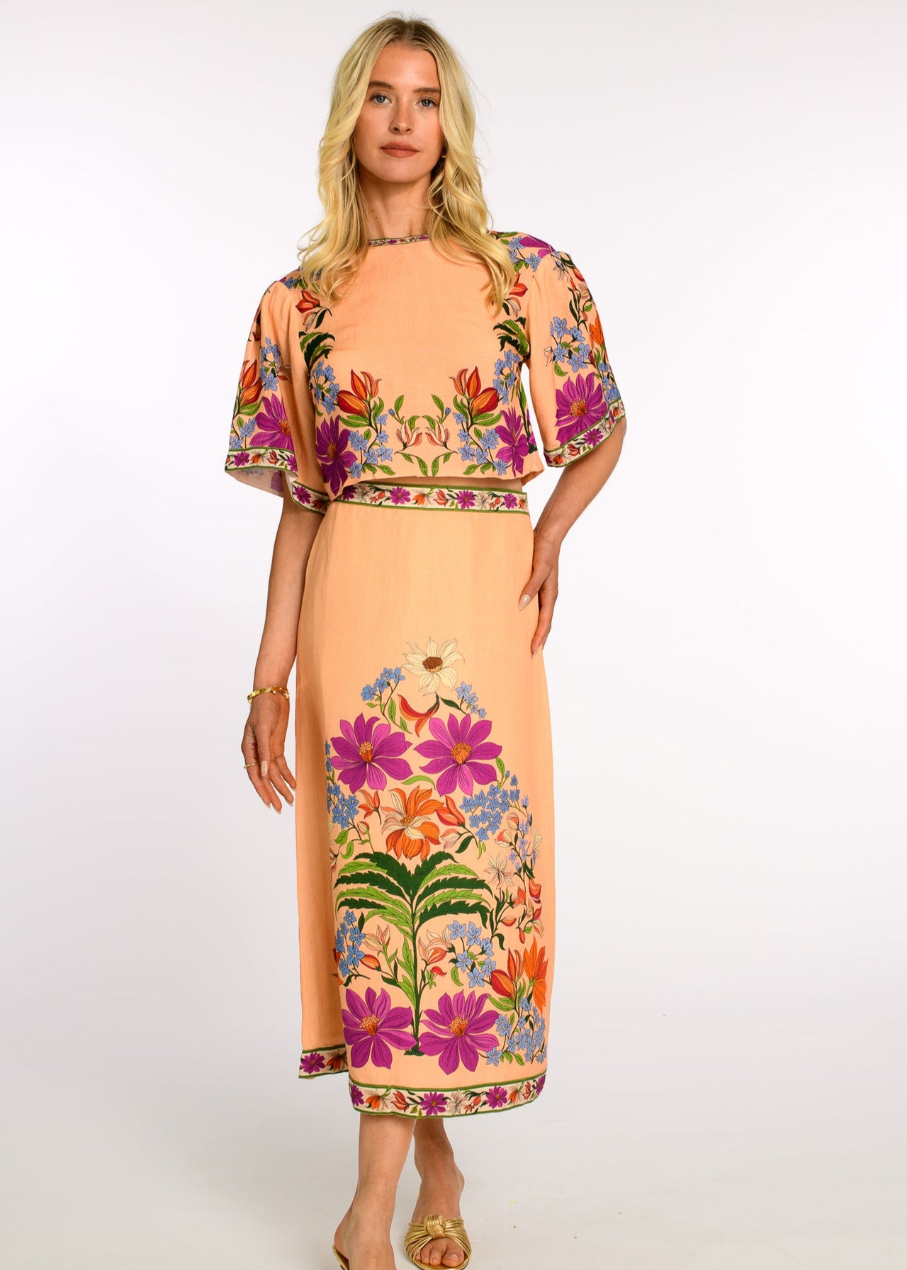 Elizabeth James Mila Skirt - Tapestry Peach