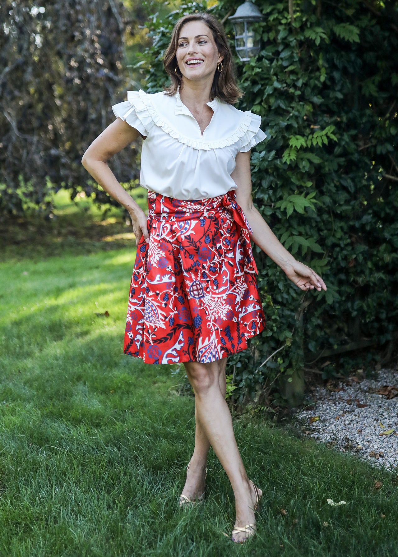 Carrie Wrap Skirt - Frolic Cherry