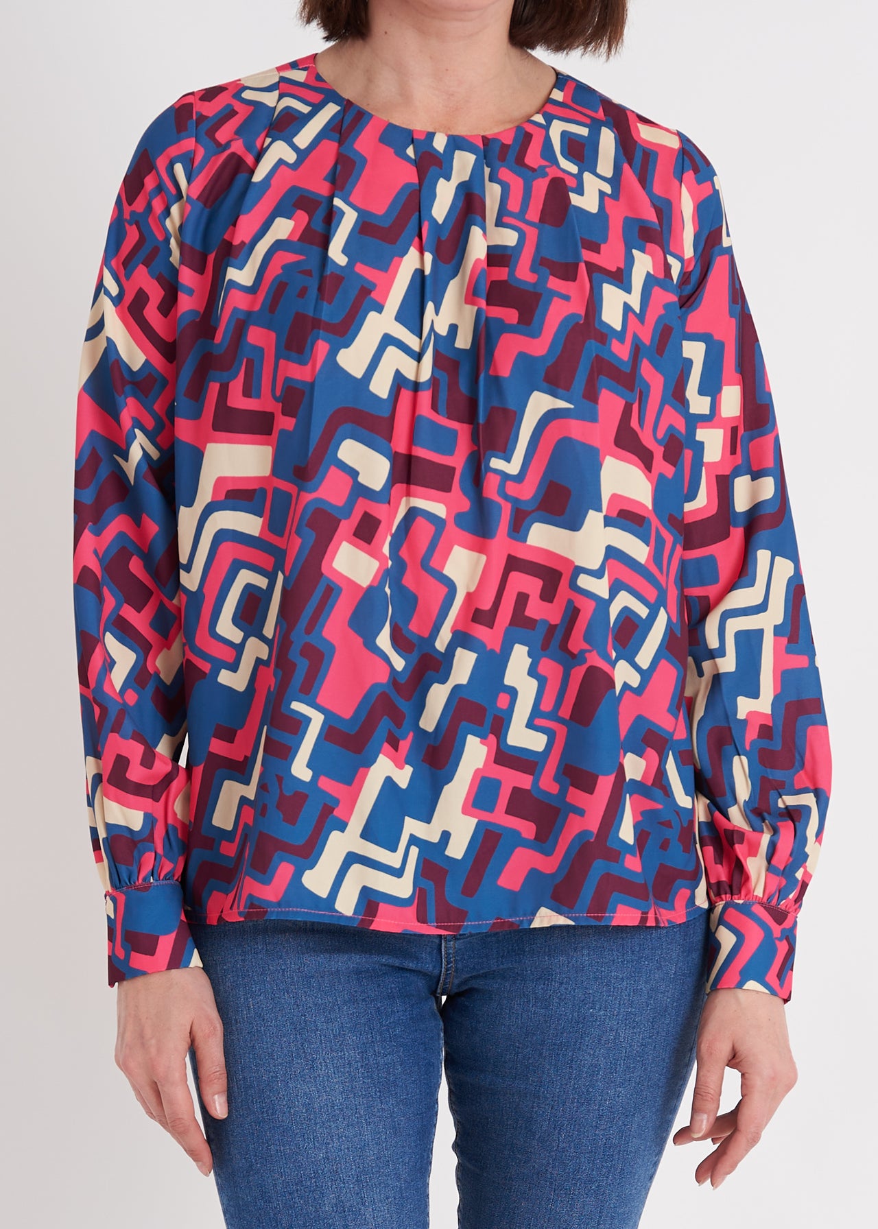 Cheshire Blouse - Barcelona Steel SAMPLE