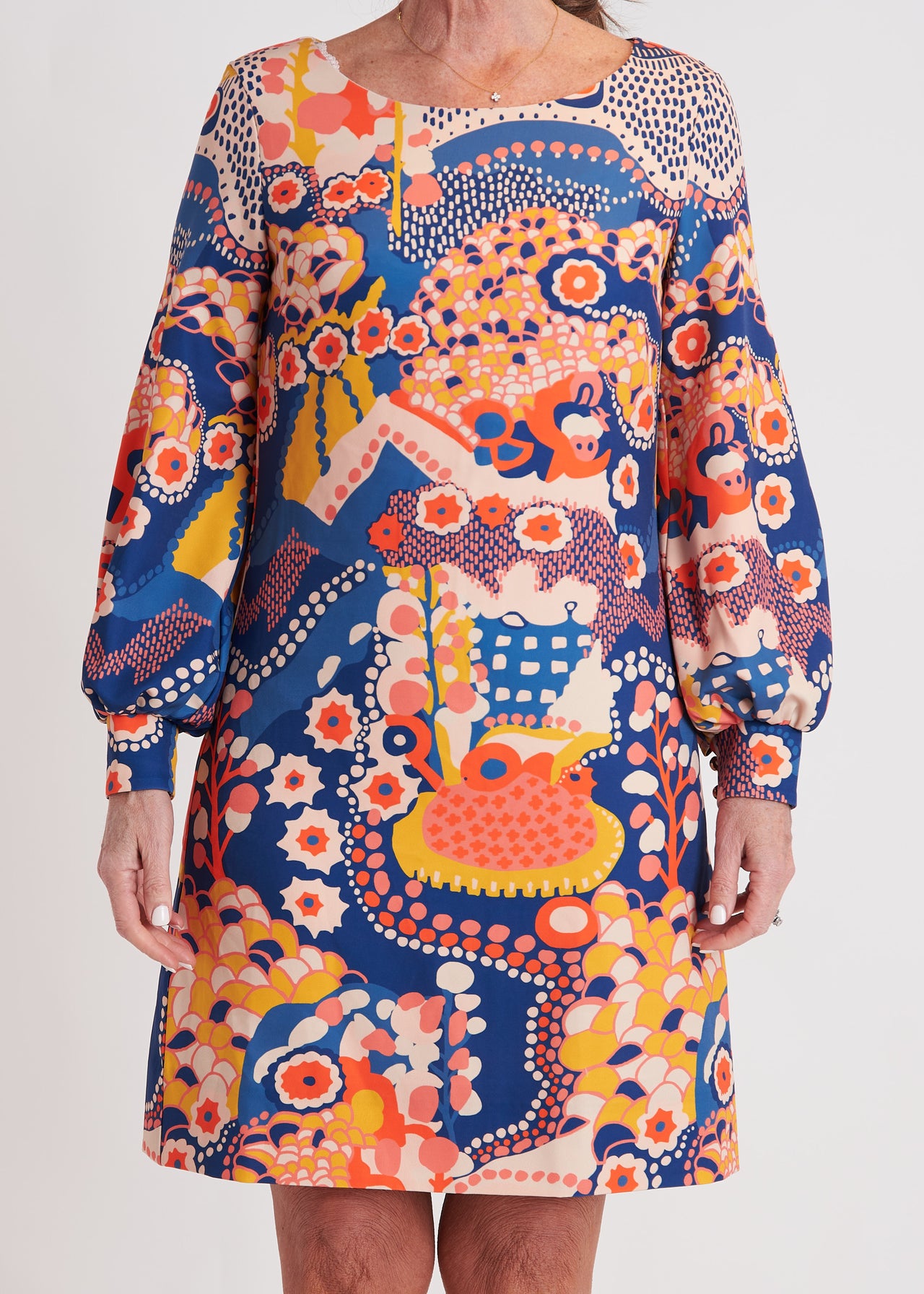 Merrick Dress - Lilliput Steel SAMPLE
