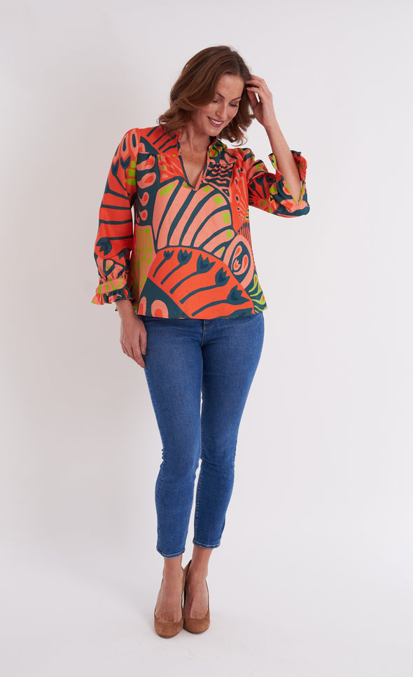 Aspen Blouse - Paddle Pumpkin
