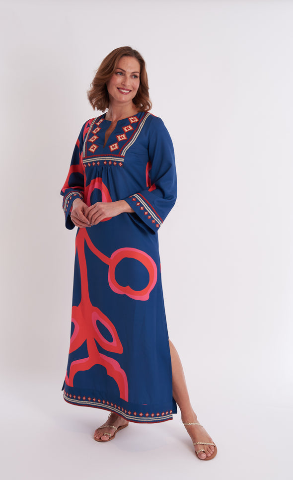 Crispell Caftan - Ocean Fire