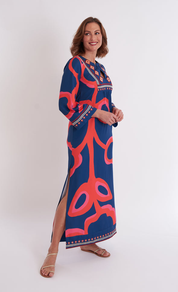 Crispell Caftan - Ocean Fire