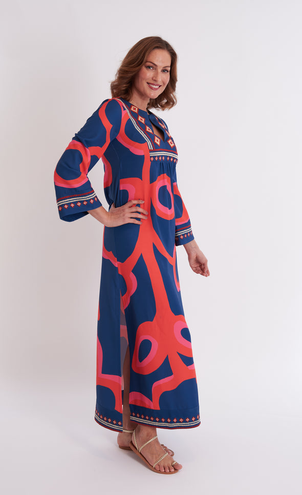 Crispell Caftan - Ocean Fire