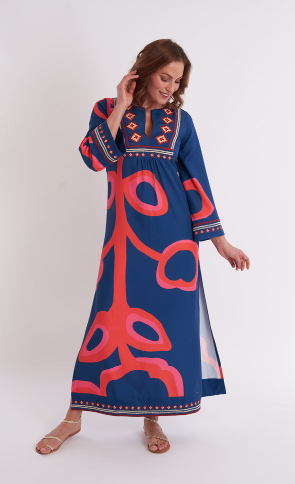 Crispell Caftan - Ocean Fire