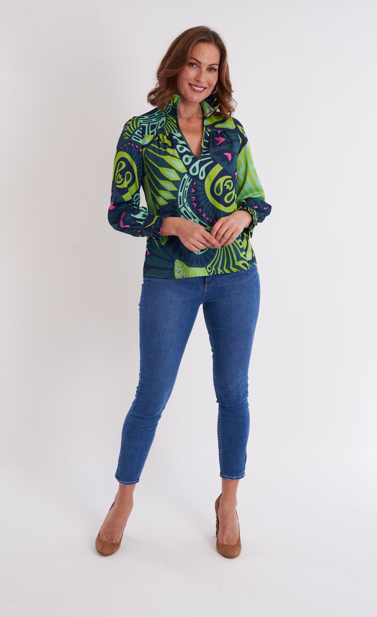 Aspen Blouse - Paddle Celadon