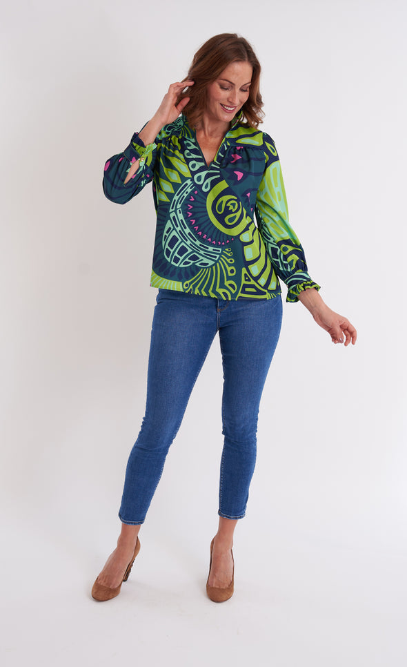 Aspen Blouse - Paddle Celadon