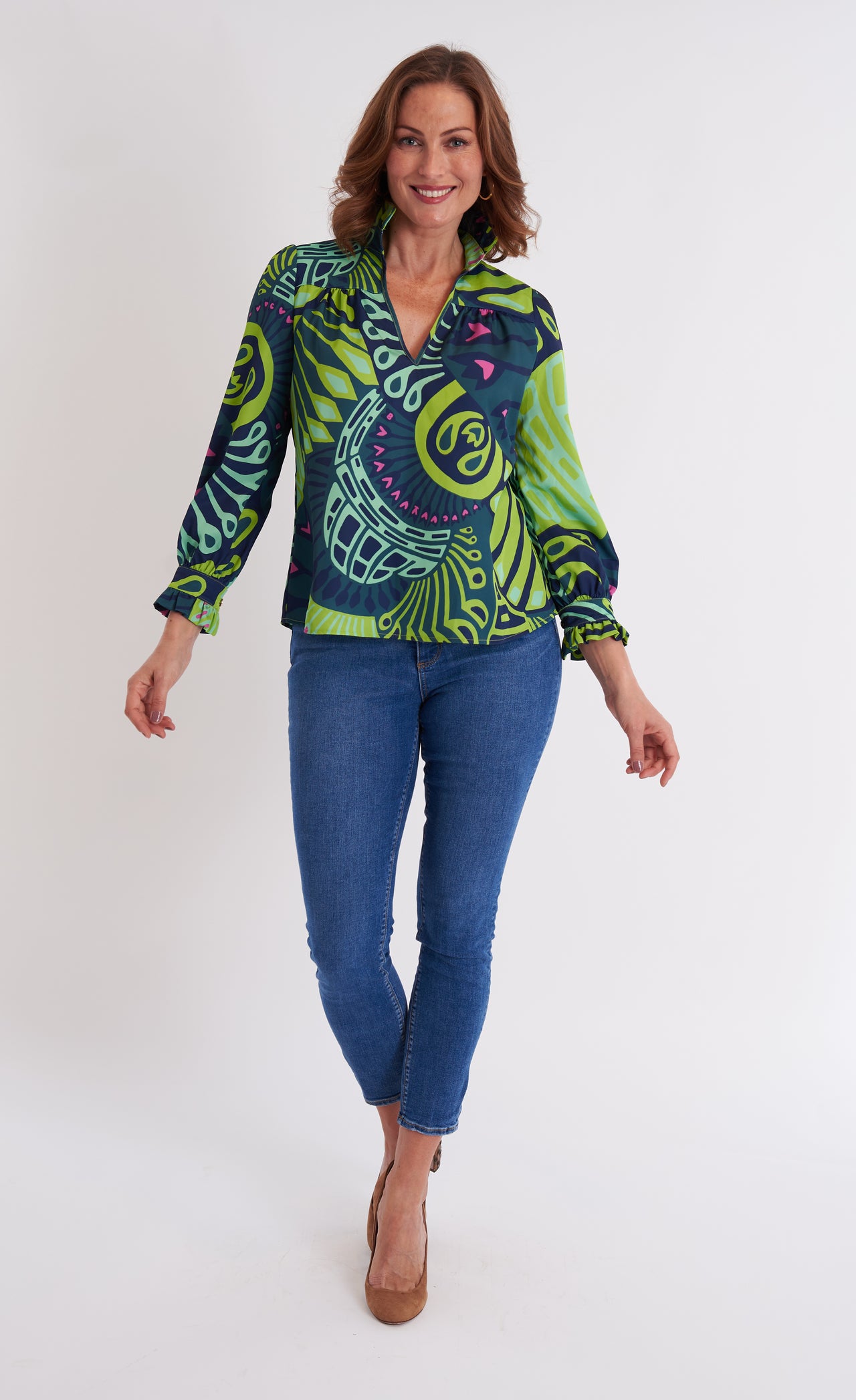 Aspen Blouse - Paddle Celadon