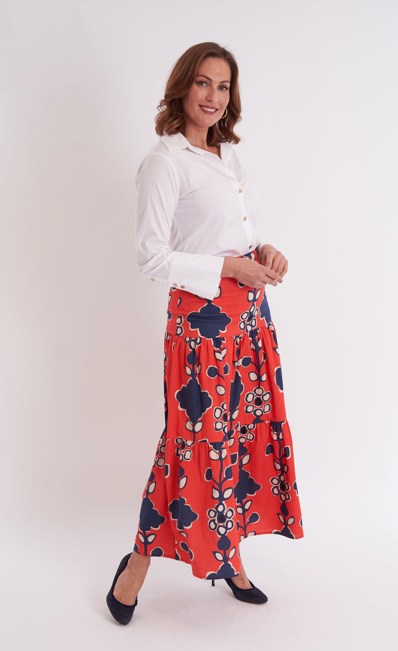 Samana Skirt - Serendipity Crimson