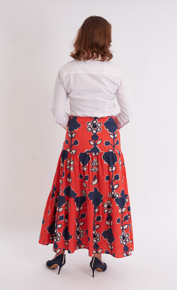Samana Skirt - Serendipity Crimson