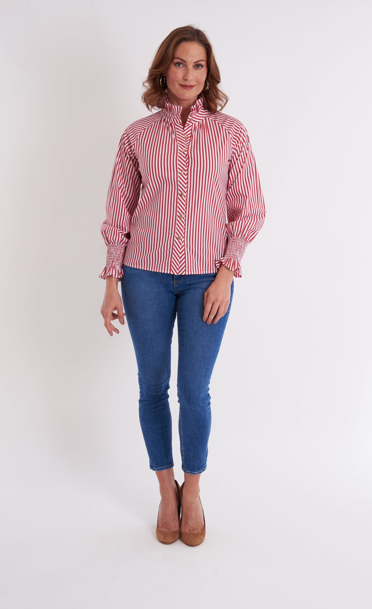 Frau Blouse - Mulberry Stripe