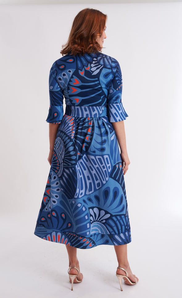 Monaco Dress - Paddle Ocean Fog