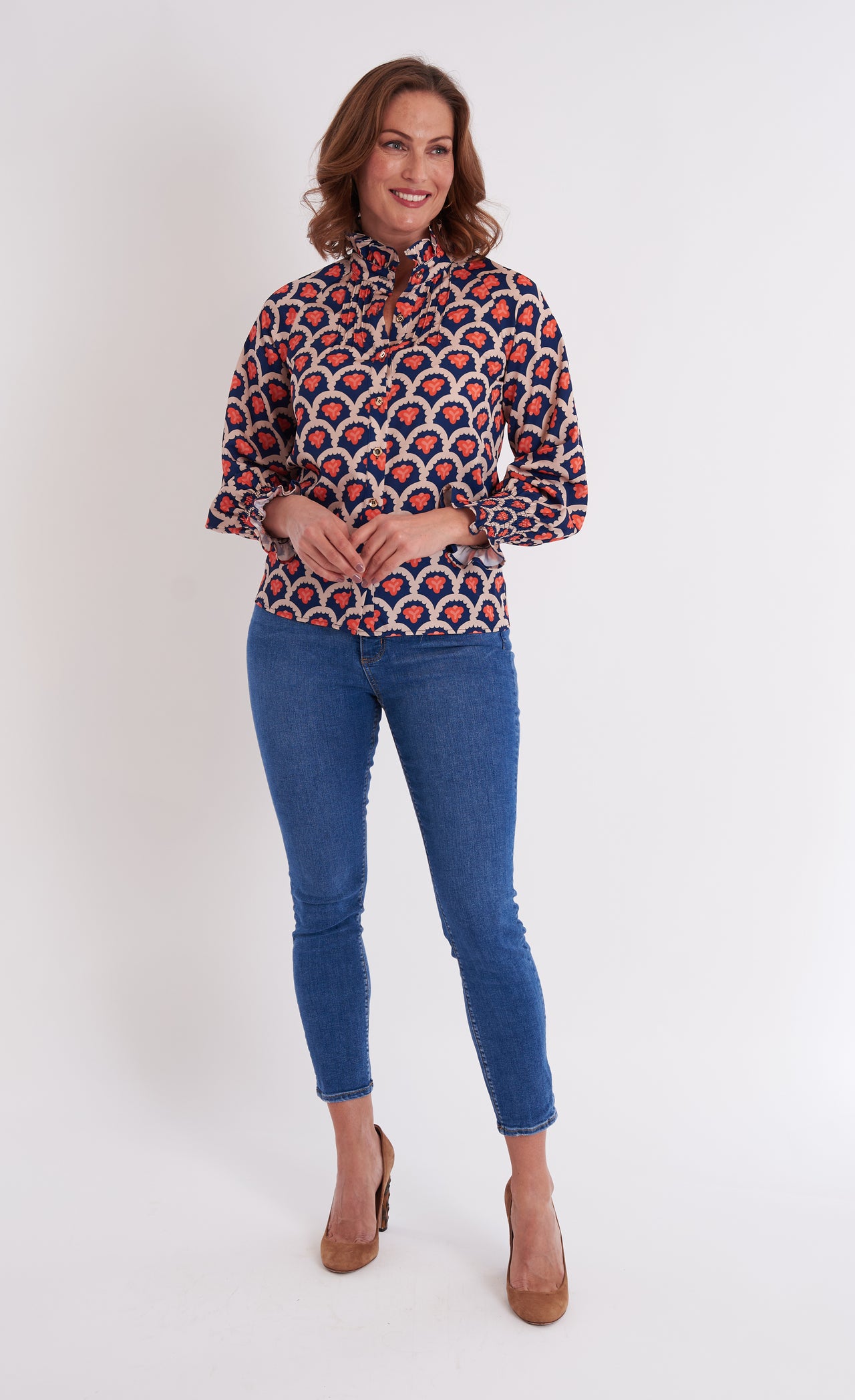 Plato Blouse - Camber Naval Blue