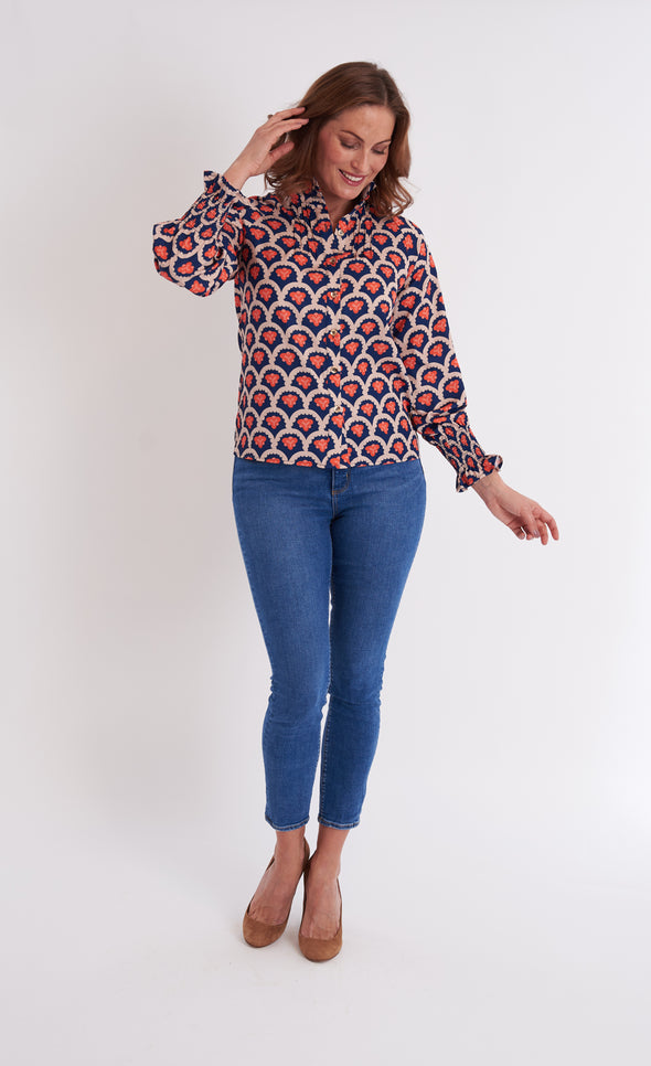 Plato Blouse - Camber Naval Blue