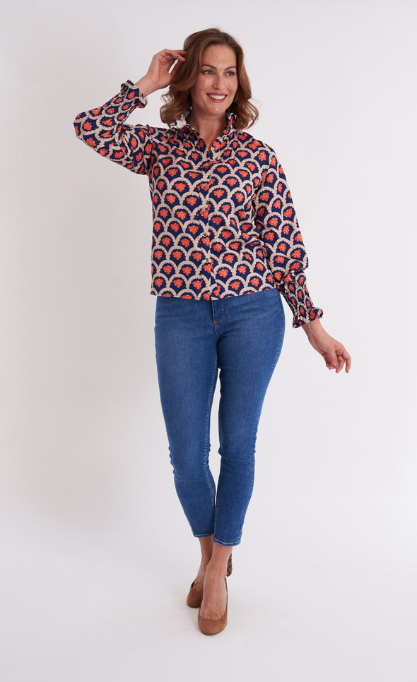Plato Blouse - Camber Naval Blue