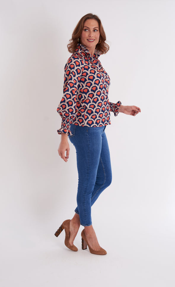 Plato Blouse - Camber Naval Blue
