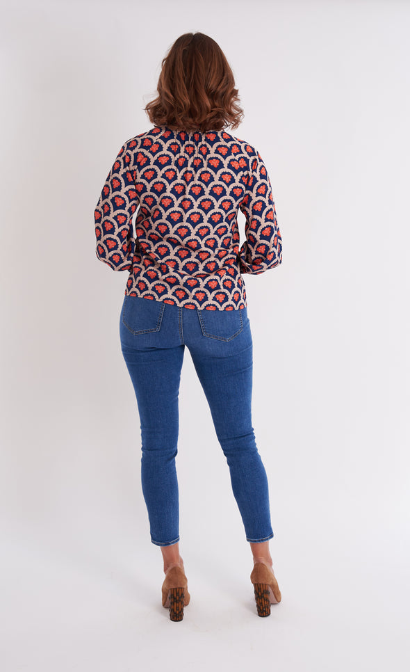 Plato Blouse - Camber Naval Blue