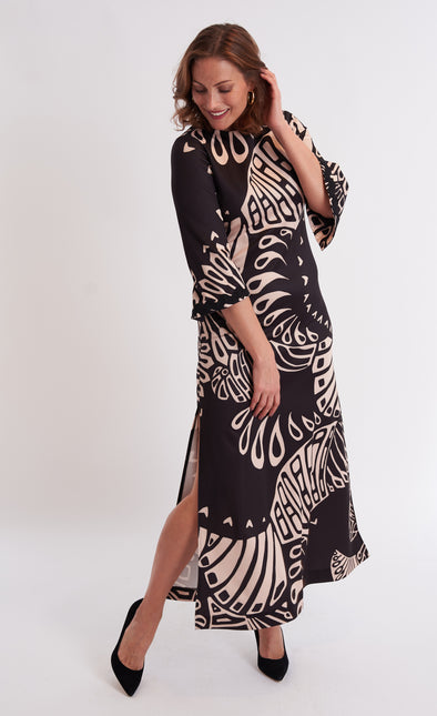 Cassandra Dress - Paddle Black