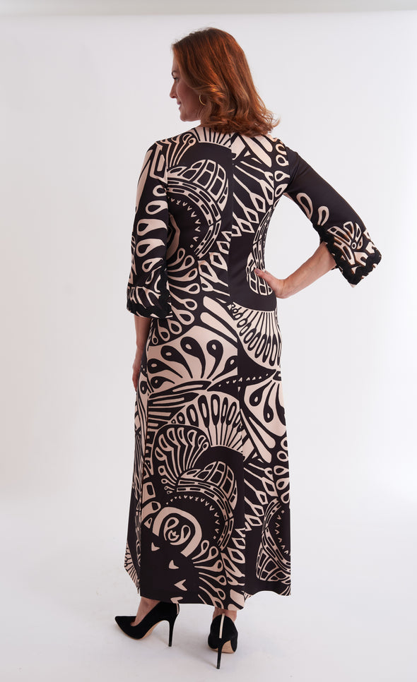 Cassandra Dress - Paddle Black
