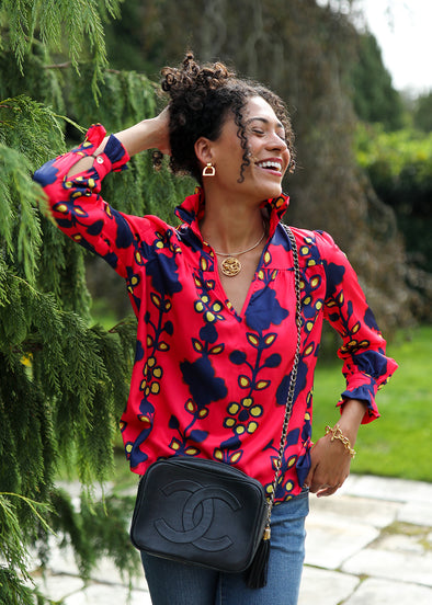 Aspen Blouse - Serendipity Hot Pink